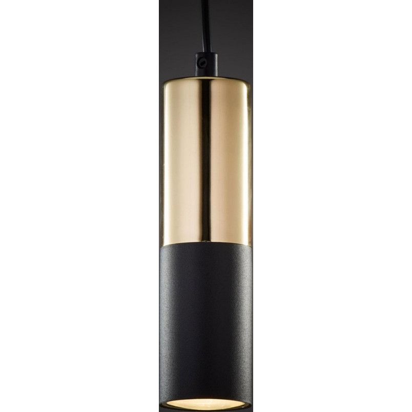Lampa Wisząca Tuba Glamour Czarno-Złota | TK Lighting
