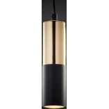Lampa Wisząca Tuba Glamour Czarno-Złota | TK Lighting