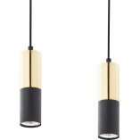 Lampa Wisząca Glamour Elit IV Czarno-Złota | TK Lighting