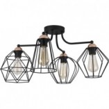 Plafon druciany Galaxy IV czarny TK Lighting | Loftowa lampa