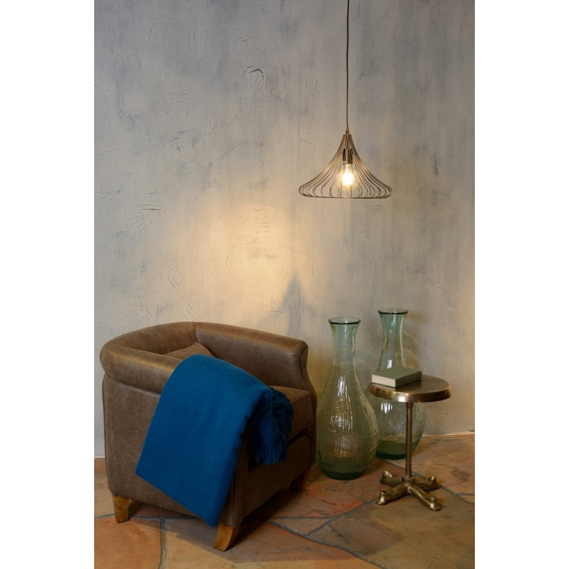 Lampa wisząca Vinti czarna Lucide | Loftowa, metalowa E27