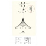 Lampa wisząca Vinti czarna Lucide | Loftowa, metalowa E27