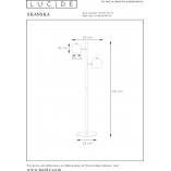 Lampa podłogowa LED biała Lucide Skanska - Nowoczesny design