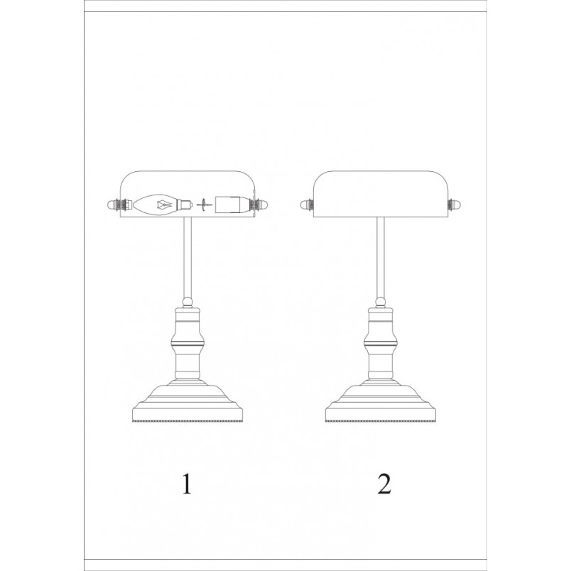 Lampa biurkowa Bankers zielona Markslojd | Styl retro