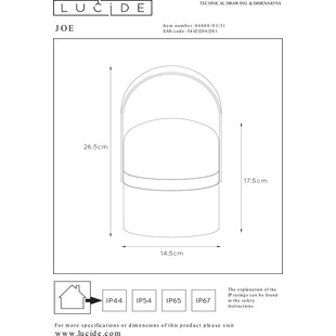 Lampa zewnętrzna LED Joe - Biała Lucide | Ogród i Taras