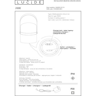 Lampa zewnętrzna LED Joe - Biała Lucide | Ogród i Taras