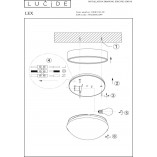 Plafon LED Lex 25cm Czarny - Lucide | Oświetlenie