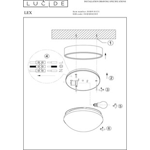 Plafon LED Lex 25cm - Eleganckie oświetlenie Lucide