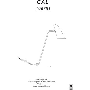 Lampa biurkowa CAL czarna | Markslojd - Skandynawski Design