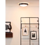 Plafon LED czarny Lucide Lex 33cm - Oświetlenie nowoczesne
