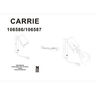 Kinkiet Carrie czarny z włącznikiem - Markslojd | Oświetlenie