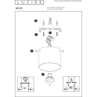 Lampa spot Bodi Round czarna Lucide - nowoczesny design