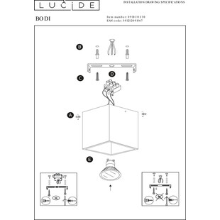 Lampa Spot Bodi Square czarna Lucide | Nowoczesny design
