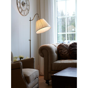 Lampa podłogowa z abażurem Charleston Beżowa/Metal marki Markslojd