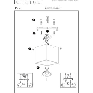 Lampa Spot Bodi Square - Elegancki design Lucide | Kup online