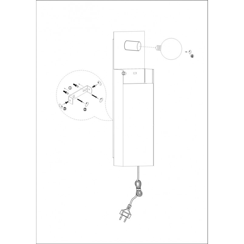 Kinkiet ze schowkiem Combo czarny Markslojd | E27, USB