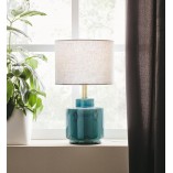 Lampa stołowa Cous biało-turkusowa Markslojd | Eleganckie oświetlenie