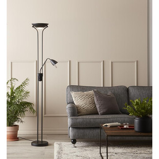 Lampa podłogowa z lampką do czytania Detroit Czarna marki Markslojd