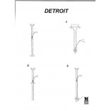 Lampa podłogowa antyczna Detroit | Markslojd - Srebrna, ze ściemniaczem