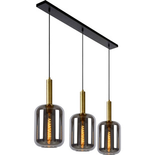 Lampa Wisząca Szkło Dymione Lucide Joanet | 110cm