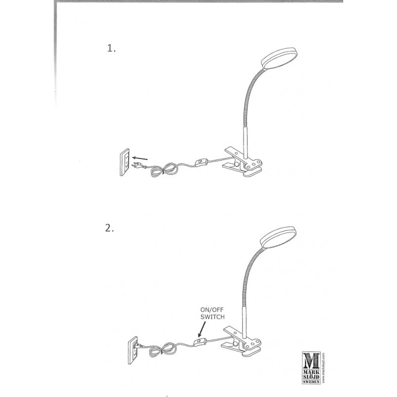 Lampa Klips Flex LED Czarna Markslojd | Nowoczesne Oświetlenie