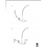 Lampa biurkowa LED biała Markslojd Flex - Nowoczesne oświetlenie