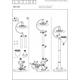 Lampa zewnętrzna retro Aruba Lucide | 110cm, Rdzawy | Sklep z lampami