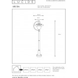Lampa zewnętrzna retro Aruba Lucide | 110cm, Rdzawy | Sklep z lampami