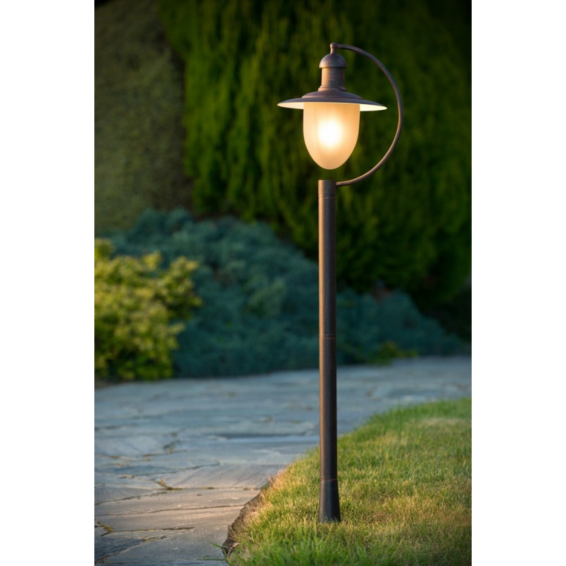 Lampa zewnętrzna retro Aruba Lucide | 110cm, Rdzawy | Sklep z lampami