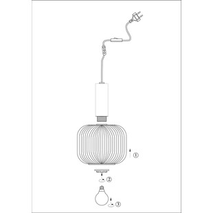 Lampa wisząca szklana Sober biało-stalowa | Markslojd