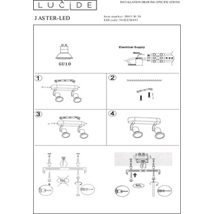 Reflektor sufitowy LED Jaster Focus II - Lucide | Czarny