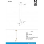 Lampa wisząca Bronx III - Mosiądz, E27 | Markslojd