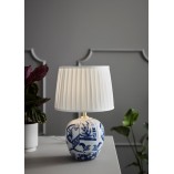 Lampa stołowa ceramiczna biało-niebieska Markslojd Goteborg 30cm | Kup teraz