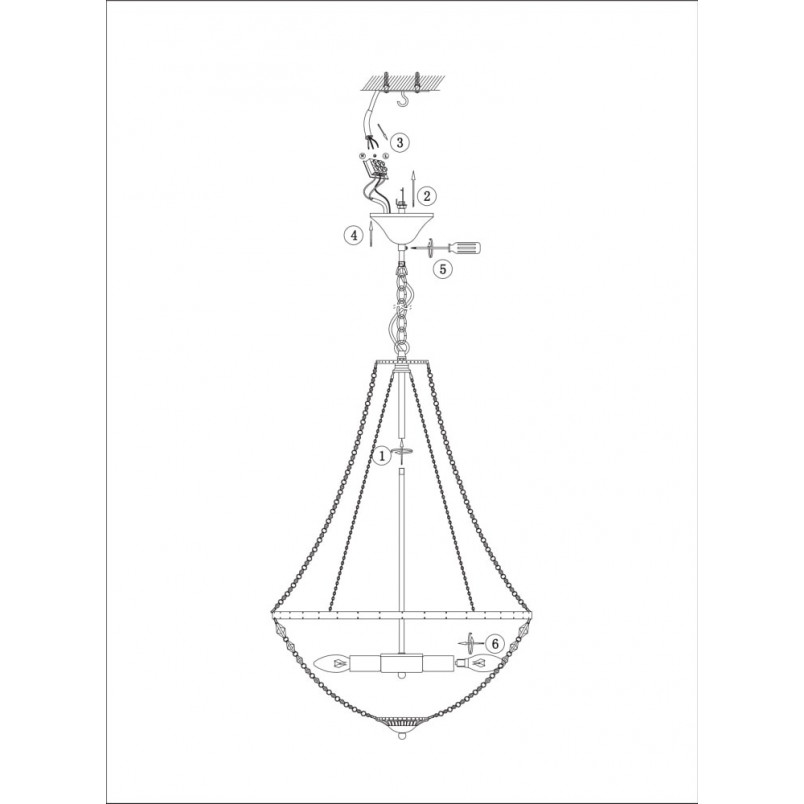 Żyrandol Glamour z Kryształkami Granso 50cm Chrom Markslojd