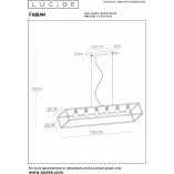 Lampa Wisząca Fabian VI Czarna | Lucide - Loftowa Klatka