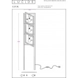Lampa podłogowa Loft Luuk czarna | Lucide - Nowoczesny Design