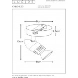Reflektor sufitowy Caro LED - Chrom Lucide | Sklep z Lampami
