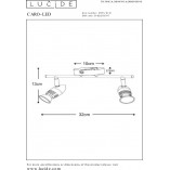 Reflektor Caro II LED - Chrom, 2x GU10 | Lucide