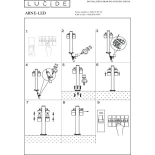 Słupek ogrodowy Arne II LED | Lucide - Oświetlenie
