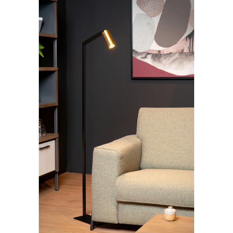 Lampa podłogowa Lucide Sybil - Mosiądz i Czarny | Sklep