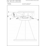 Lampa Wisząca Glamour Vidal LED Złota | Lucide