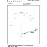 Lampa stołowa "Grzybek" Siemon niebieska Lucide | Kup teraz!
