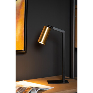 Lampa biurkowa Lucide Sybil | Mosiądz i czerń | Regulowana