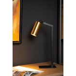 Lampa biurkowa Lucide Sybil | Mosiądz i czerń | Regulowana