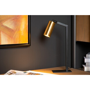Lampa biurkowa Lucide Sybil | Mosiądz i czerń | Regulowana