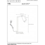Lampa biurkowa Lucide Sybil | Mosiądz i czerń | Regulowana