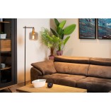 Lampa podłogowa Lucide Joanet - Szkło dymione, styl retro