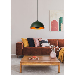 Lampa wisząca zielona Siemon 40cm | Lucide - Sklep z lampami