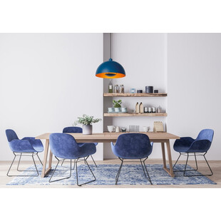 Lampa wisząca niebieska Lucide Siemon 40cm - Retro Design