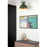 Plafon sufitowy zielony Lucide Siemon 25cm - Retro & Nowoczesny